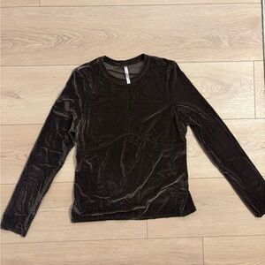 Fabletics Dark Brown Long Sleeve Top